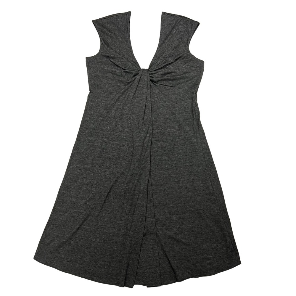 Express Women's Gray Sleeveless Dress V-Neck Empire Waist Twist Front‎ Sz Medium